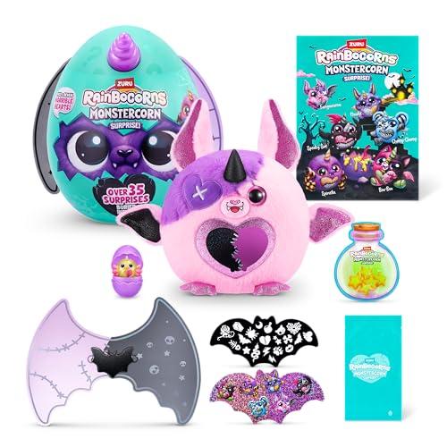 Rainbocorns ZURU Monstercorn Surprise di ZURU Scatola da scoprire con peluche, Regali di mostri fantasy per bambine, gioco di fantasia con accessori da indossare, slime (Vampire Cat)