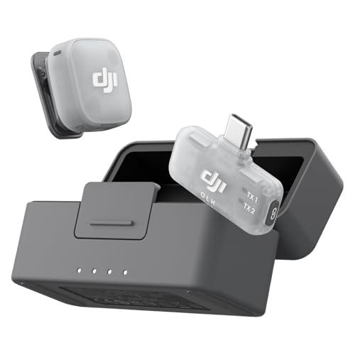 DJI Mic Mini 2 (1 TX + 1 RX mobile + Custodia di ricarica), microfono wireless lavalier professionale per iPhone e Android/tablet/PC, video social, plug-and-play, ultraleggero, vlog, live streaming