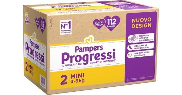 PAMPERS QUADRI PROGRESSI MINI 112 PEZZI