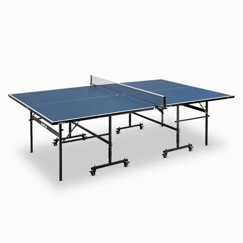 JOOLA Inside 13 Tavolo da Ping Pong per Interni, Base Pieghevole, Montaggio Rapido, Rete Inclusa, Unisex-Adult, Blu, 274 x 152.5 x 76 cm
