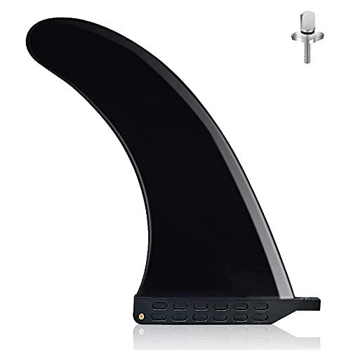 SDKDZKG 9'' SUP Pinna Centrale Singola, in Fibra di Vetro Nylon Rinforzato SUP Sostituzione Pinne, Senza Attrezzi Pinna Vite, Adatto per Longboard, Tavola da Surf, SUP Pinna Singola Pinna Centrale