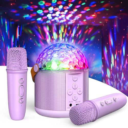 Dislocati Karaoke per Bambini & Adulti con Luci Discoteca, Regalo Bambina 5-12+ Anni Cassa Bluetooth con Microfono Bluetooth Giocattolo Musicale per Feste - Regali Natale Bambini