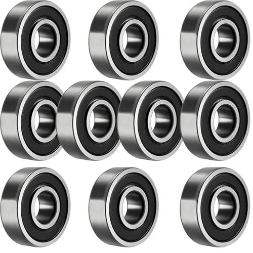 TUZUK 10 Pezzi Cuscinetti a Sfera 6004-2RS, 20x42x12 mm, Cuscinetti a Sfera Scanalati con Doppia Schermatura, adatti per progetti fai-da-te, torni, motori, stampanti 3D, fresatrici