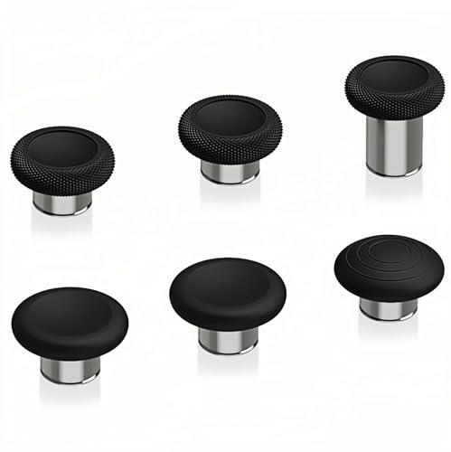 eXtremeRate 6 in 1 Levette Analogiche Metallo per Xbox Elite Series 2 Controller,Analogici Magnetici Thumbsticks per Xbox Elite Wireless Controller Series 2 Core(6 in 1)-Nero