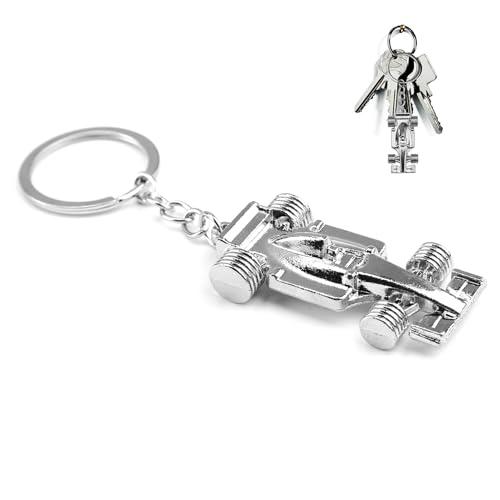 Portachiavi F1 in Metallo per Auto da Corsa - Ciondolo Chiave Automobilistico - Grande Regalo per Uomini