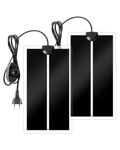 Glowup 7W Rettile Heat Mats, Animali Domestici Pad di Riscaldamento con Regolazione della Temperatura, Serbatoio Anfibio Riscaldatore per Rettili, sotto Serbatoio Matt di Riscaldamento Rettili, (2X)