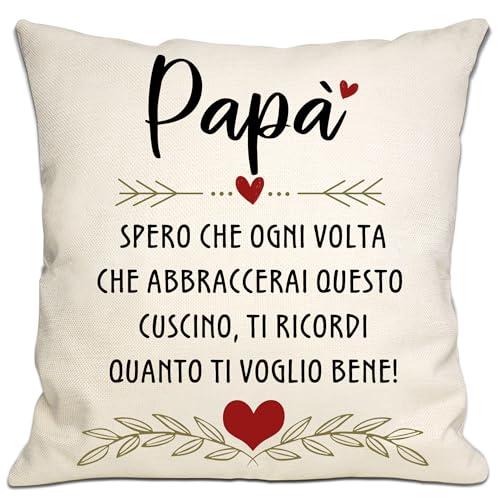 Papà Spero che ogni volta che abbracci questo cuscino ti ricorda quanto ti amo Cuscino Cover Regalo di papà da figlia figlio Papà Regalo di ricordo Compleanno Festa del papà Regalo di Natale (papà)