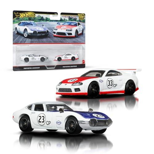 Fisher-Price Hot Wheels Premium - 67 Ford GT40 MK IV, Set da 2 Veicoli Car Culture in Scala 1.64, con Pneumatici Real Riders e Telaio in Metallo, Giocattolo per Collezionisti, 3+ Anni, JBL03