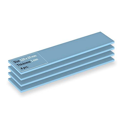 ARCTIC TP-3: Thermal Pad Premium Performance, 120x20x1,0 mm (Impilabile fino a 2,0 mm senza perdita di prestazioni), 4 Pezzi - Pad termico Alta prestazione, particolarmente morbido, ideale Gap-Filler