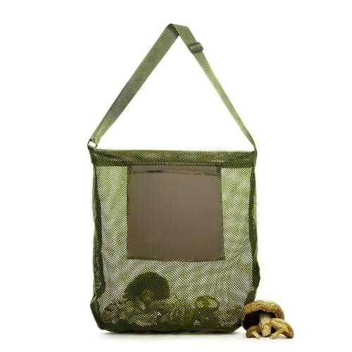 IKOPFLN Zaino Funghi Cesto Per Funghi Borsa Per La Caccia Ai Funghi Borsa Per La Raccolta Della Frutta Borsa Per La Raccolta Con Custodia In Rete Di Grande Capacità Tracolla Regolabile