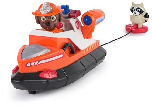 Paw Patrol Fire Rescue: Barca di Salvataggio di Zuma con Personaggio, Salvagente Lanciabile e Procione, Giocattoli per Bambini e Bambine, 3+ Anni