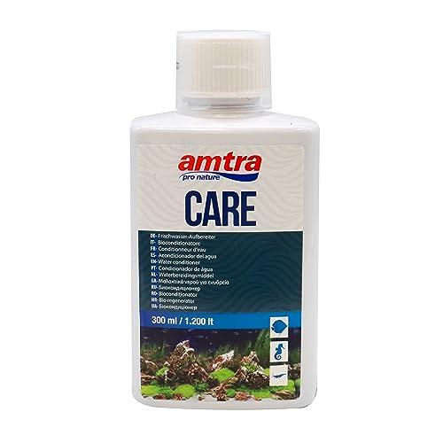 Amtra Care - Biocondizionatore acquario dolce, rende subito sicura l'acqua di rubinetto per i pesci, elimina cloro e metalli pesanti, 300 ml