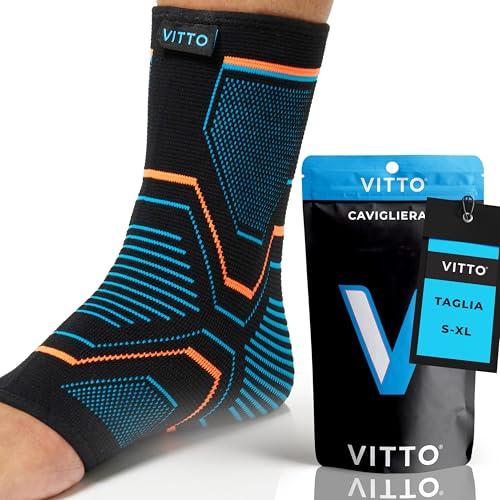 VITTO Cavigliera Ortopedica - Cavigliera Sportiva Per Danni Ai Legamenti, Caviglie Deboli, Tendinite Di Achille e Artrite (Manica, M)
