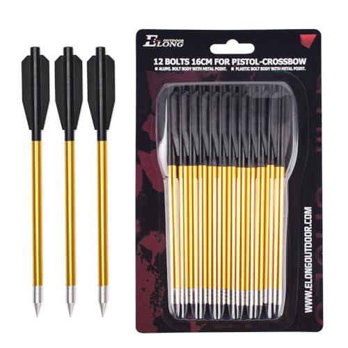 ELONG OUTDOOR Bulloni per Balestra in Alluminio Frecce Punte da Caccia in Acciaio da 6,3 Pollici Frecce da Caccia Bulloni per Balestra Mini Caccia al Bersaglio