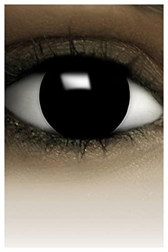 FXCONTACTS Lenti a contatto colorate STREGA NERA, 2 pz (1 paio) lenti morbide monouso senza correzione – Ideali per Halloween e carnevale