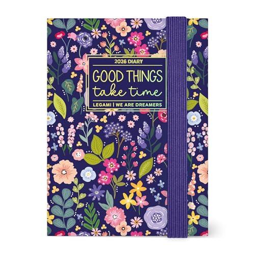 Legami - Agenda Settimanale Fotografica Mini 2026, Flowers, 12 Mesi, Rubrica Inclusa, Chiusura con Elastico, Diario da Gennaio 2026 a Dicembre 2026, in Carta FSC Certificata, 8x11 cm