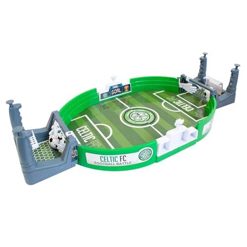 Hy-Pro Mini gioco da tavolo con licenza ufficiale Celtic F.C., 2 palline, portatile, interattivo, gioco da tavolo, mini calcio balilla, regalo perfetto per bambini, adulti e famiglie