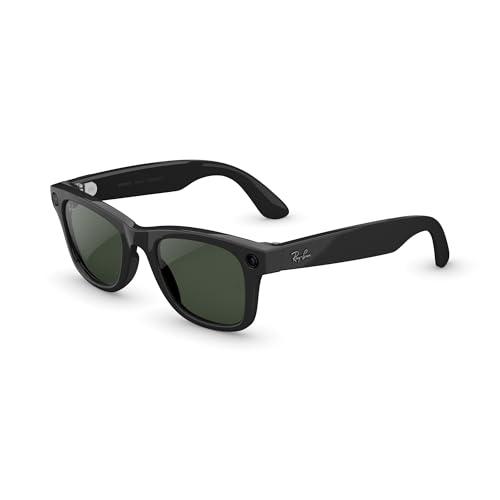 Ray-Ban Meta (Gen 2) Wayfarer Occhiali IA per Uomo, Donna — Fotocamera 12 MP, Video 3K Ultra HD, Meta AI — 2X Durata della Batteria — Montatura Nera Lucida, Lente Transitions Graphite Green