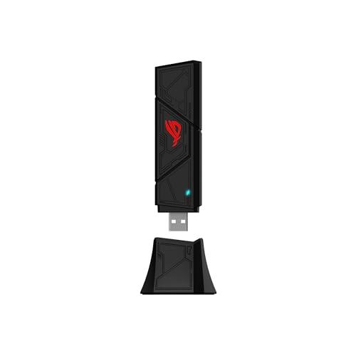 ASUS ROG USB-BE92, Adattatore USB WiFi 7 BE6500 Tribanda da 6 GHz, Nero