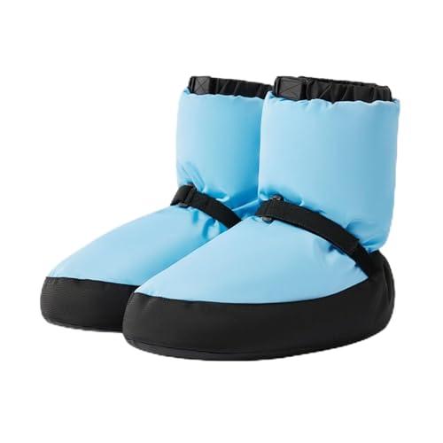KAISUN Stivale Balletto, Warm Up Bootie, Scarpe da Ballo Donna, Dance Stivali Ballo Caldo Stivali Invernali Scarpe Allenamento Riscaldano(Blau,S(36-38))