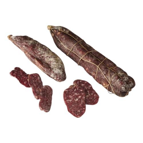 La Cigolina – Salame di Wagyu 200g + Salame di Frisona 500g | Salumi bovini artigianali 100% italiani | A basso contenuto di grassi, ricchi di gusto e Omega 3 | Stagionati e naturali