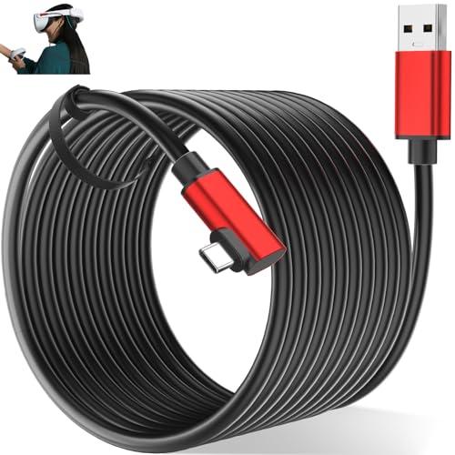 5M Cavo Link Compatibile con Meta Quest 3s Quest 3 Quest 2 Pro Pico 4 Ultra Steam Deck Trasferimento Dati ad Alta Velocità Cavo USB 3.1 a USB-C per Apple Vision Pro 2025 Galaxy XR per Gioco Prolungato