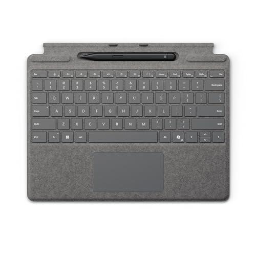 Microsoft Tastiera Surface Pro Keyboard con Slim Pen - Platino