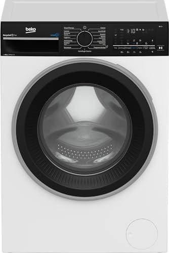 Beko - AMBT3104S - Lavatrice standard 10 kg, classe A, 1400 giri, inverter, display touch, oblò nero, display touch