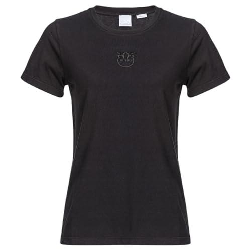 Pinko T-Shirt Bussolotto a Manica Corta Nera da Donna XS