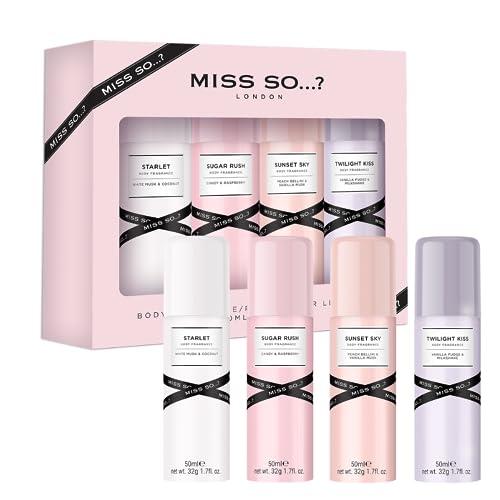 Miss So...? Mini Galore Womens Perfume Mist Gift Set 4x50ml