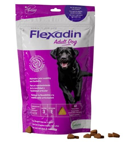 Vetoquinol Flexadin Mangime complementare Per Cani, Ideale Per il supporto del Metabolismo Articolare -, Flexadin Adult Dog, 60 Tavolette Appetibili - 180gr