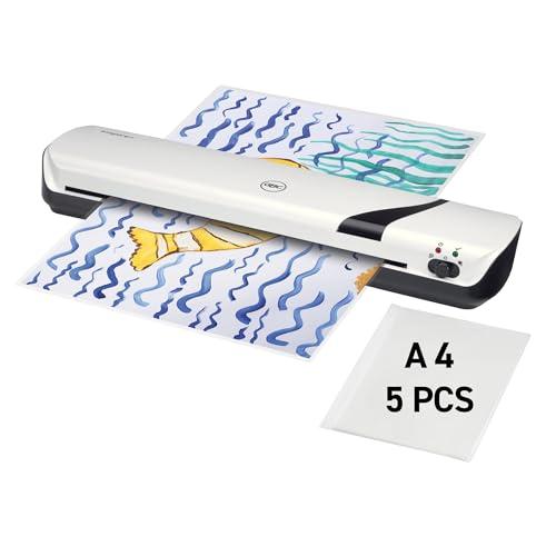GBC Inspire+ Plastificatrice A3 con Tempo di Riscaldamento di 4 Minuti e Leva di Rilascio Anti-Inceppamento, Include una Confezione da 5 Pouch, Plastificazione a Caldo e a Freddo - Bianco (4410032)