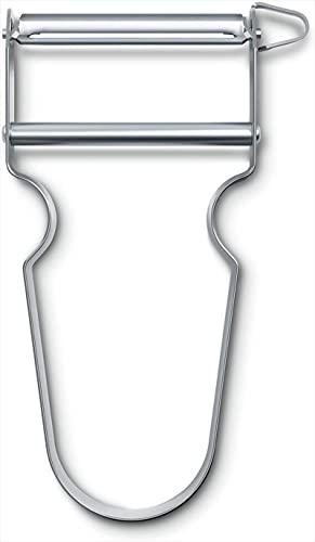 Victorinox Pelapatate STAR, pelapatate a doppio taglio con lama a pendolo, extra affilato, manico in metallo, Swiss Made