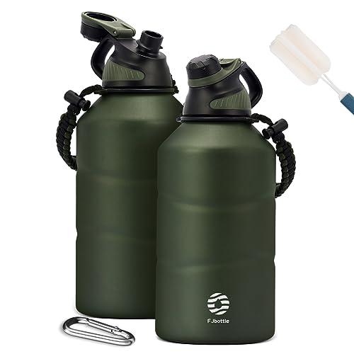 Fjbottle Borraccia Termica Palestra 1900ML - Senza Perdite - Sportiva Bottiglia con tappo magnetico, Borracce acciaio inox Senza BPA per Sport, Campeggio, Yoga