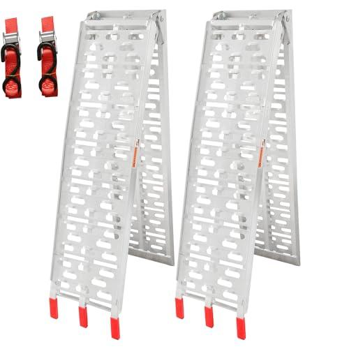 Tubiaz 2X Rampe di Carico, Rampa Pieghevole 680 kg Max, Antiscivolo Rampa di Accesso, Robuste Rampa di Carico, per moto, ATV, quad, auto,Mobilità su Sedia a Rotelle