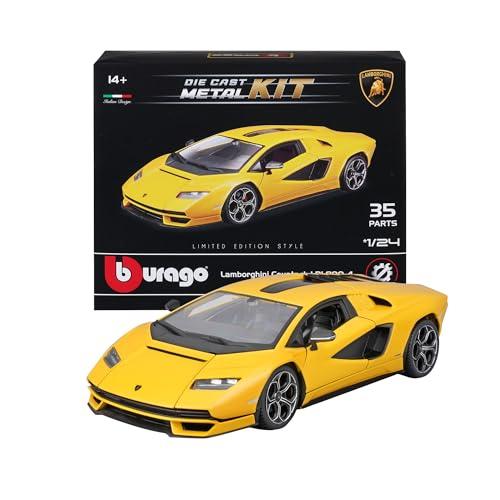 BBURAGO Model Kit Lamborghini Countach - Modellino Realistico auto in Scala 1:24, Licenza Ufficiale Lamborghini, Età Consigliata 14+ Anni