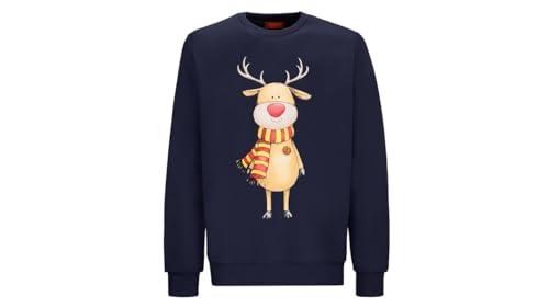 AS Roma Felpa Xmas 2025 Renna ASR Adulto - Blu Navy