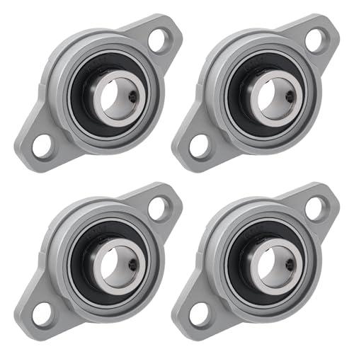 4Pcs Cuscinetto a Blocchetto di Cuscino Rhombic Flangia Cuscinetti Albero Foro Autoallineanti Orizzontale Cuscino Blocchetto Cuscinetti (12mm Diametro Interno)