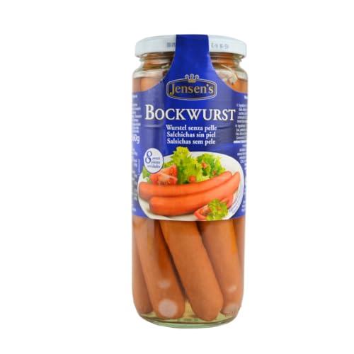 BOCKWURST WURSTEL SENZA PELLE VASETTO DI VETRO DA 550g PER APERITIVI E APERICENA