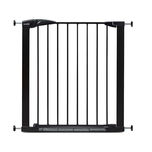 Cancello per scale Munchkin, Cancello per scale Pressure Fit Baby o Dog Gate, Cancello per bambini senza viti facile da installare, 76-82 cm, nero