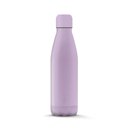 THE STEEL BOTTLE - Bottiglia Termica in Acciaio Inox, Isolamento sottovuoto a Doppia Parete, capacità 500 ml, Chiusura Ermetica, Borraccia Portatile (Pastel Purple)
