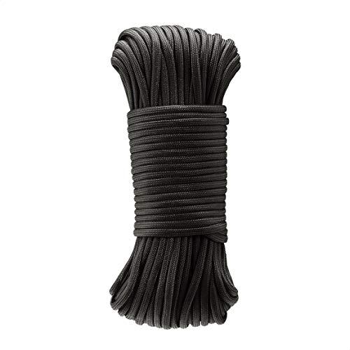 Amazon Basics Paracord 550 Tipo III, anima a 7 trefoli, alta resistenza, 30.5 m x 4 mm, Nero