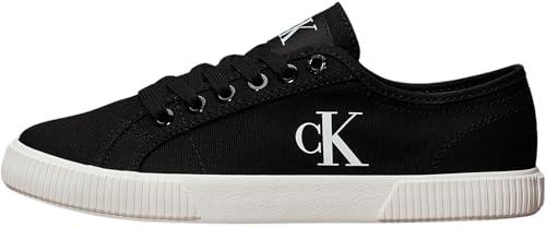 Calvin Klein Donna Sneakers Vulcanizzate Essential Profilo Basso, Nero (Black/Bright White), 38 EU