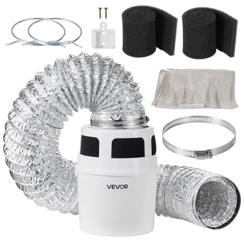 VEVOR Kit di Sfiato per Asciugatrice Interna, con Secchio per Asciugatrice Elettrica con Tubo di Scarico Estensibile da 101,6 x 1500 mm, Qualità Premium e Peso Leggero, per Appartamenti e Camper