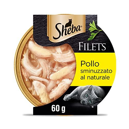Sheba Filets Cibo Umido per gatti al gusto Pollo, 32 vaschette da 60g ognuna, Totale 1920g