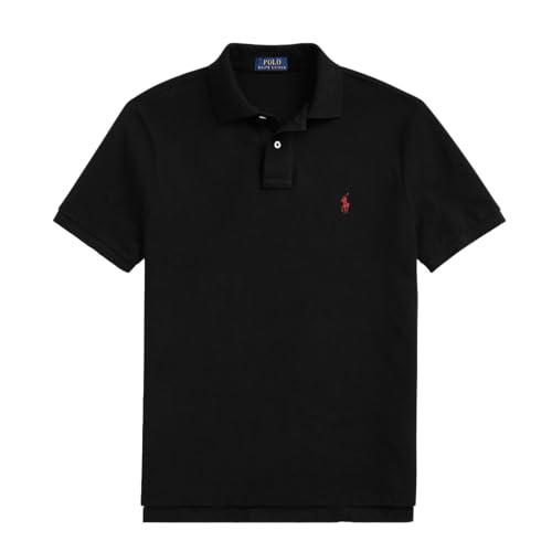 Ralph Lauren Polo in piquet vestibilità aderente., nero, XL