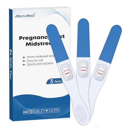 MOMMED Test di Gravidanza, 3 Unità di Test di Gravidanza Confezionate Singolarmente, Test HCG, Test Gravidanza, Pregnancy Test, Risultati in 1 minuto più veloci