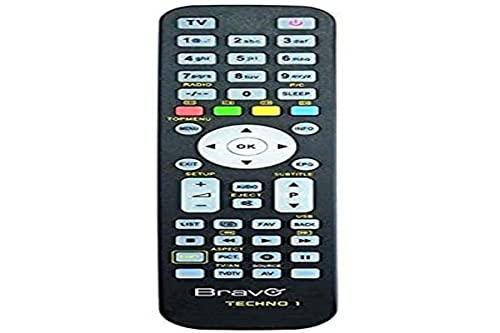 Bravo Techno 1 telecomando IR Wireless DTT,DVD/Blu-Ray,TV,VCR Premere i pulsanti - Telecomandi (DTT,DVD/Blu-Ray,TV,VCR, IR Wireless, Premere i Pulsanti, Nero)