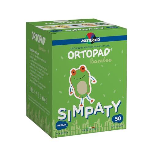 MASTER AID Ortopad Simpaty Medium - Cerotti Colorati Oculari per Bambini - Cerotto Occlusore Occhio Bambini per il Trattamento di Occhio Pigro e Strabismo - 1 Confezione da 50 Pezzi - 7,6 x 5,4 cm
