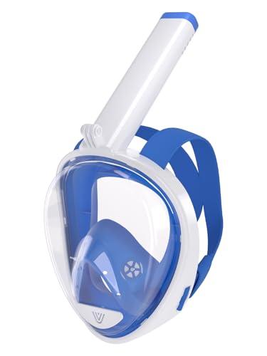 Vitare Maschera da Snorkeling per Adulti e Bambini, Maschera Subacquea Integrale Tecnologia Antiappannamento, Maschera da Mare con Supporto per Fotocamera, Maschera da Sub per Immersioni